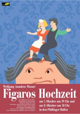 Flyer für die Aufführungen der Figaros Hochzeit