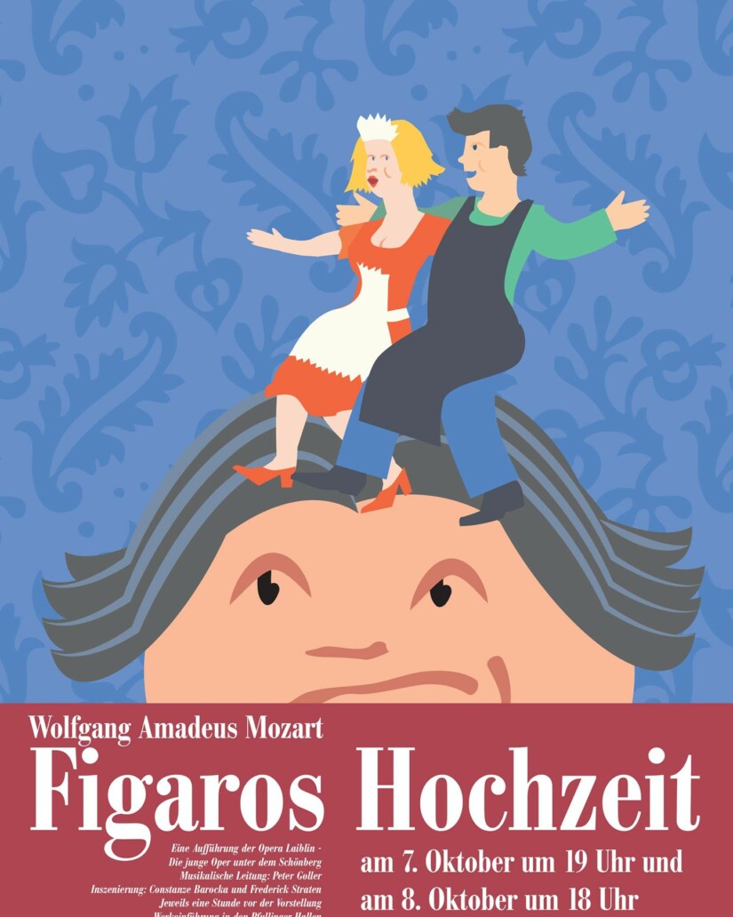 Flyer für die Aufführungen der Figaros Hochzeit